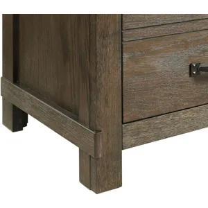 Scott Dark 4PC Set w/Queen Storage Bed & NS