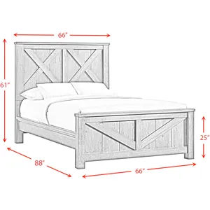 Maverick Antique Grey 4PC Set w/ Queen Bed and CH