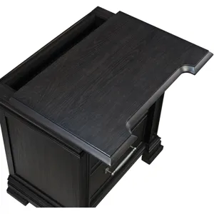 Kings Court Black 4PC Set w/Queen Bed and NS