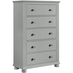 Kona Grey 4PC Set w/Queen Panel Bed & CH