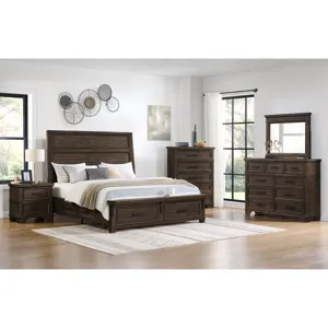 Colorado City Charcoal 4PC Set w/Queen Bed & NS