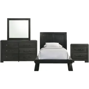Allan Black 4PC Twin Set w/NS