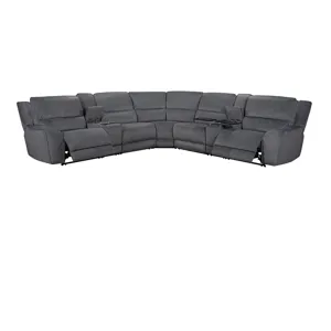 Black Hawk Power Motion 7 PC Sectional in Valeria Dolphin - (3)P2