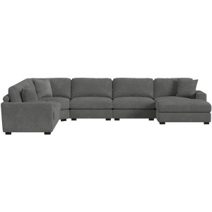 Arizona Steno Charcoal Sectional 6PC Set
