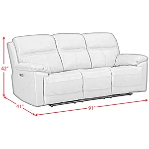 Camaro P3 Sofa with DDT, Wireless Charger in Ajax Umber