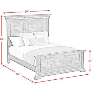 Park Ridge Charcoal 3PC Set w/Queen Panel Bed