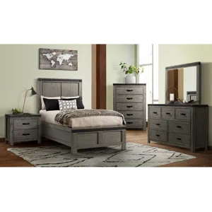 Wade Grey 4PC Twin Set