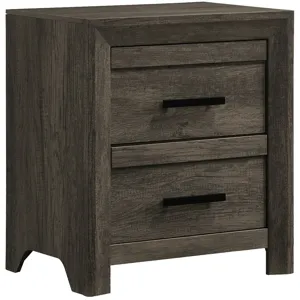 Eleanor Mocha Grey 4PC Set w/Queen Bed and NS