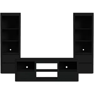 Rosalie Black 3PC Set w/71" TV Console