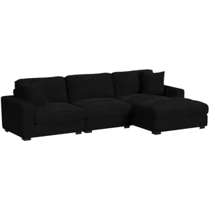 Arizona Steno Black Sectional 3PC Set