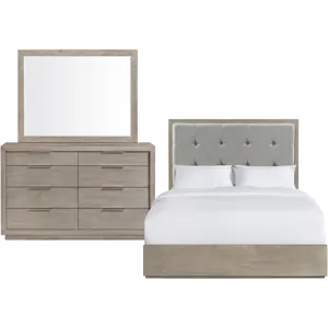Arcadia Grey 3PC Set w/Queen Bed