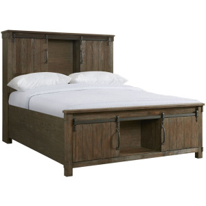 Scott Dark 4PC Set w/Queen Storage Bed & CH