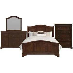 Cameron Cherry 4PC Set w/Queen Bed and CH