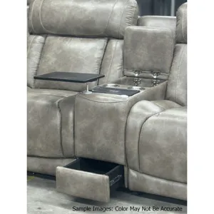 Phantom Leather Gel Grey Sectional 7PC Set- 3PP