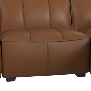 Blake Pebble Tan Sectional 5PC Set & Ottoman
