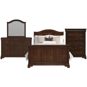 Cameron Cherry 4PC Set w/Queen SL Bed and CH