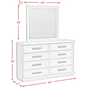 Avalanche Antique White 4PC Set w/Queen Storage Bed & CH