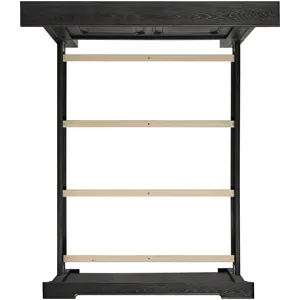 Kings Court Black 4PC Set w/Queen Bed and NS