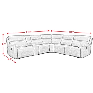 Camaro Nugget Grey Sectional 6PC Set