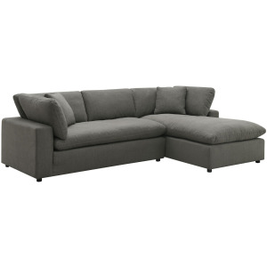 Cloud 9 Garrison Charcoal 2PC Sectional