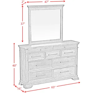 Park Ridge Charcoal 3PC Set w/Queen Panel Bed