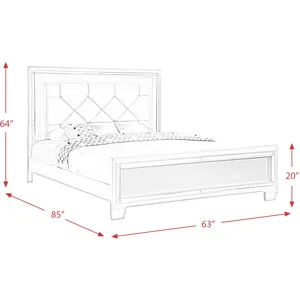 Platinum Champagne 4PC Set w/Queen Bed & CH
