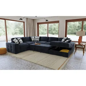 Kirkland Spark Navy Sectional 3PC Set
