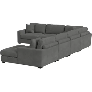 Arizona Steno Charcoal Sectional 6PC Set