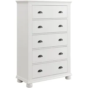 Kona White 4PC Set w/Queen Panel Bed & CH