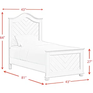 Kona White 4PC Twin Set