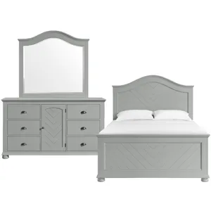 Kona Grey 3PC Set w/Queen Panel Bed