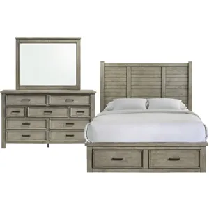 Sullivan Drift Grey 3PC Set w/Queen Bed