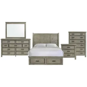 Sullivan Drift Grey 5PC Set w/Queen Bed