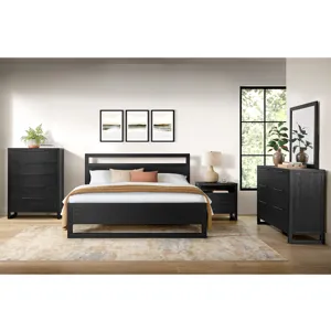 Island Black 5PC Queen Set
