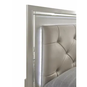 Platinum Champagne 5PC Set w/Queen Storage Bed