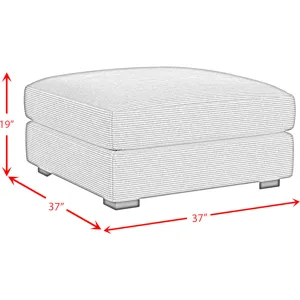 Arizona Steno Black Sectional 6PC Set & Ottoman