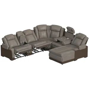Lantana Rocky Grey/BrownSectional 6PC Set - (3)P2