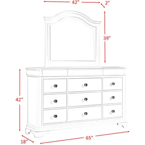 Cameron Cherry 3PC Set w/Queen Sleigh Headboard & Low Panel Footboard