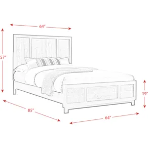 Harlington Walnut 3PC Set w/Queen Bed