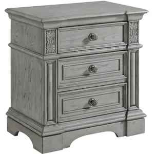Glenmore Aged Grey 4PC Set w/Queen Bed & NS