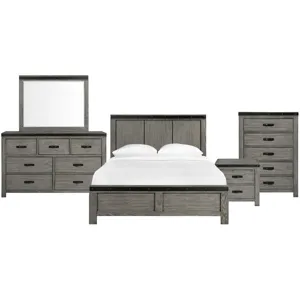 Wade Grey 5PC Queen Set