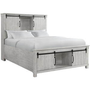 Scott White 5PC Set w/Queen Storage Bed