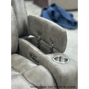 Phantom Leather Gel Grey Sectional 7PC Set- 3PP