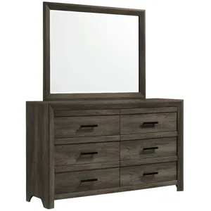 Eleanor Mocha Grey 4PC Set w/Queen Bed and CH