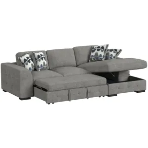 Kirkland Spark Grey Sectional 2PC Set
