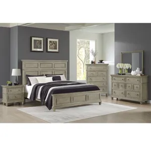 Whit-Ash Light Grey 4PC Queen Set w/CH