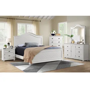Kona White 3PC Set w/Queen Panel Bed