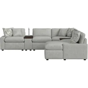 Options Three Alpha Fog Sectional 7PC Set - (3)P