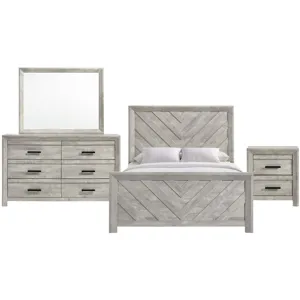 Ellen White 4PC Set w/Queen Bed and NS