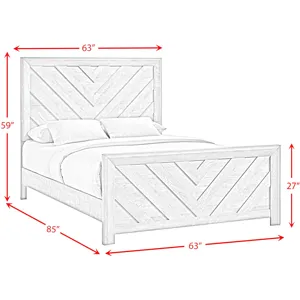 Eleanor White 3PC Set w/Queen Bed